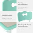 thumbnail image 6 of Pirecart 5-Piece Kids Table and Chairs Set Children's Activity Desk Adjustable Toddler Table and Chairs for Age 2-10, Green, 6 of 9