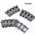 thumbnail image 3 of City Train Tracks Train Rail Straight Curved Tracks Sets Building Blocks Bricks Cross Flexible Track Parts Kids Construction Toy, 3 of 4