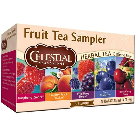(3 Pack) Celestial Seasonings Fruit Tea Sampler, 18 (Best Fruit Tea Bags)