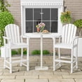 thumbnail image 2 of Gymax 2PCS Outdoor HDPE Bar Height Stool Patio Tall Chair Armrest Footrest All Weather, 2 of 10