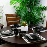 Elama Savannah 16 Pieces Stoneware Dinnerware Set