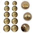 thumbnail image 4 of HLONK 50Pcs Brass Metal Buttons for DIY Sewing - Golden, 4 of 7