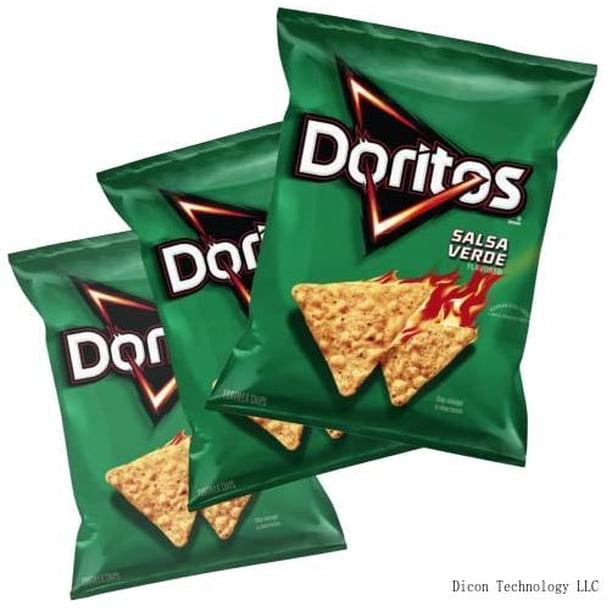 Doritos Salsa Verde Flavored Tortilla Chips 2.5 Oz, 3 Pack