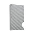 thumbnail image 2 of Cartera De Hombre Color Plata Con Bloqueo Rfid - Tarjetero Minimalista De Fibra De Carbono Y Metal Para Hombre Con Clip Y Banda Elástica Para Billetes, 2 of 4