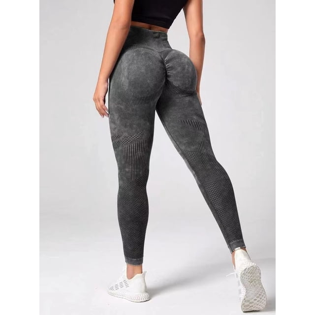 Pantalones de Yoga Arco Iris Latino calados sin costuras cintura Alta melocotón para mujer