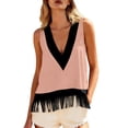 thumbnail image 2 of LVHAOGJOB Camisole à Col en V pour Femmes Hauts d'Été Chandail Sans Manches pour Femmes, 2 of 8
