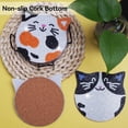 thumbnail image 3 of Goyunwell Cat Diamond Art Coasters Kits for Adults with Holder Cork Pads, 6 Pcs Cat DIY Diamond Art Dots Painting Coasters Kits for Adults Beginners, 3 of 7