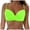 Green, variant on Hauetro Women's Twist Front Bikini Top V Neck Padded Swimsuit Top Adjustable Spaghetti Straps Bathing Suit Tops No Bottom(Blue,S)