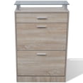 thumbnail image 6 of vidaXL Shoe Cabinet with a Drawer and a Top Glass Shelf Wood White, 6 of 6