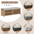 thumbnail image 6 of Aukfa Shoe Storage Bench with Cushion, Entryway Bench, 2 Tier Shoe Rack Organizer for Entryway Living Room Bedroom, Oak, 6 of 8