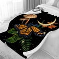 thumbnail image 3 of Dark Wild Forest Mushrooms Customized Blanket Soft and Lightweight Flannel Throw Suitable for Use in Bed, Living Room and Travel 60"x50" for Teens, 3 of 6