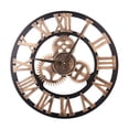thumbnail image 1 of 3D Gear Design Reloj de pared con números romanos Sala de estar Decoración del hotel Reloj grande de madera sin tictac 40cm tholdsy JJ15738-00, 1 of 6