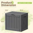thumbnail image 6 of Homall 40 Gallon Resin Outdoor Storage Box with Lockable Lid Waterproof Resin Deck Box for Patio, 6 of 7