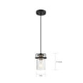 thumbnail image 5 of Nuvo Lighting Antebellum 1-Light Mini Pendant Fixture Black and Aged Gold Finish with Clear Glass - N/A, 5 of 9