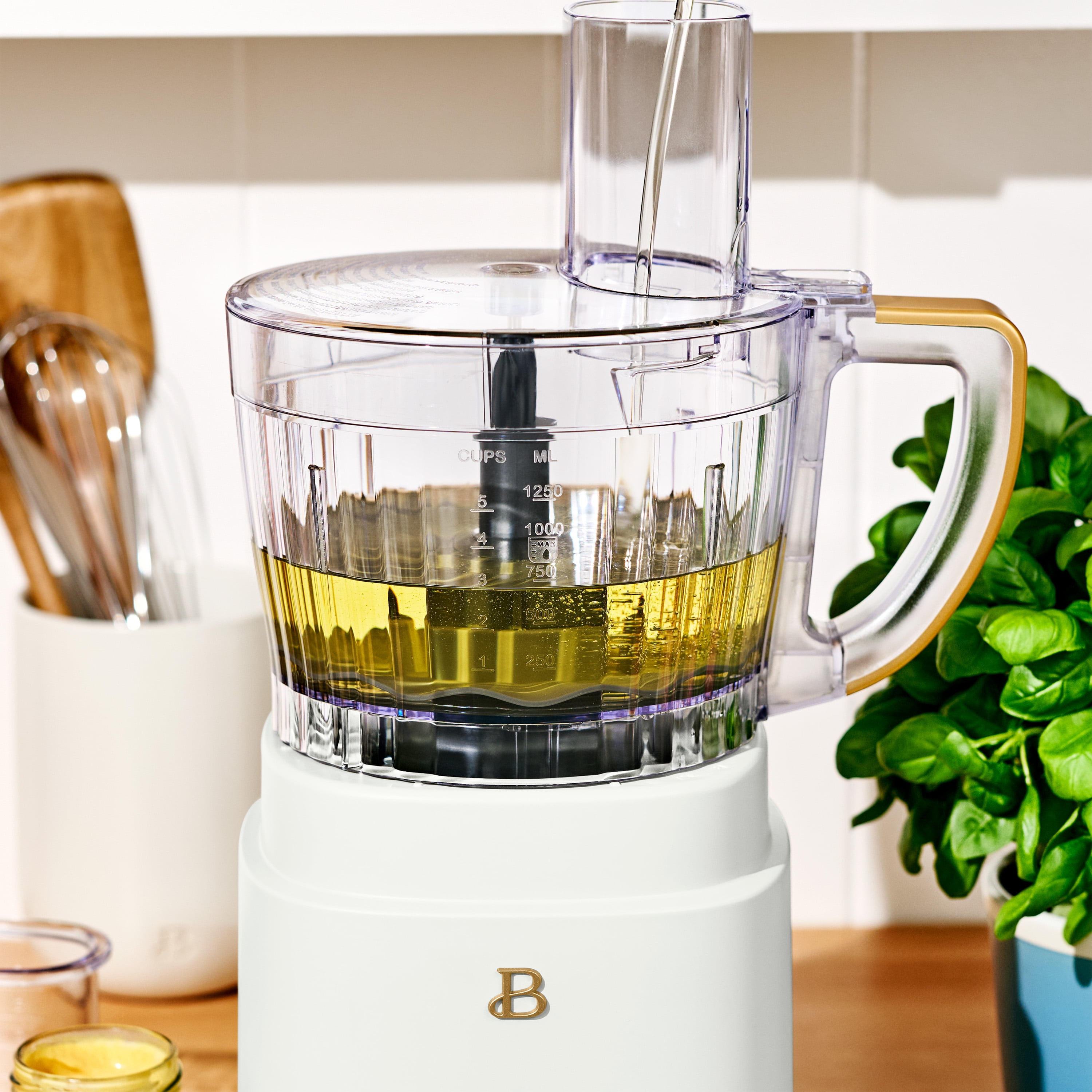 Beautiful 3-in-1 Kitchen System, Blender, Food Processor & Personal Blender, White Icing by Drew Barrymore