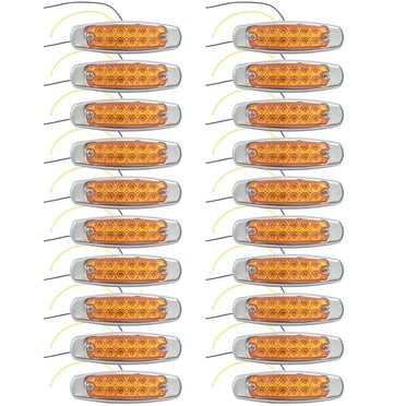 New Amber Side Marker Light Clearance 12-LED Truck Trailer for Peterbilt New 20PCS 12V