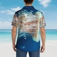 thumbnail image 6 of Haiem White Jellyfish Dansing in the Ocean Printed Hawaiian Shirt for Men - Men’s Casual Beach Summer Shirts - Stretch Fabric with Modern Fit-3X-Large, 6 of 9