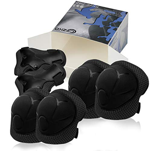 CrzKo Kids Protective Gear, Knee Pads and Elbow Pads 6 in 1 Set 