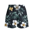 thumbnail image 5 of Axiiglly Beach Shorts for Men Plus Size Summer Shorts Casual Floral Printed Board Shorts Elastic Waist Vacation Swim Trunks Comfy Lightweight Hawaiian Shorts with Pockets, 5 of 5