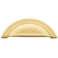 thumbnail image 1 of Baldwin 4424030 4 Cup Cabinet Pull, Bright Brass, 1 of 1