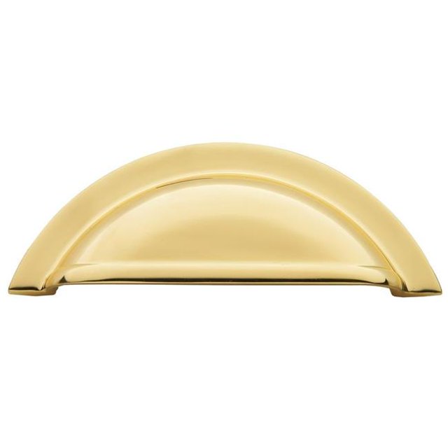 Baldwin 4424030 4 Cup Cabinet Pull, Bright Brass