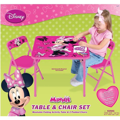 minnie mouse folding table and chair set
