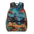 thumbnail image 6 of Haiem Galactic Jungle Dinosaurs Printed School Backpack,Casual Travel Lightweight Backpack,Durable Comfortable Multifunctional Backpack,Laptop Backpack, 6 of 6