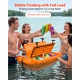 thumbnail image 2 of VEVOR Floating Cooler, 40 QT Floating Ice Chest with Dry Storage & Tow Rope, Premium LLDPE Amphibious Drink Cooler for Water & Land, Cruise Smoothly Stable on Lake, River, Pool, Beach, Kayak, Orange, 2 of 9