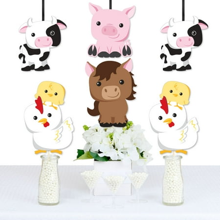 Party Pig (Farm Animals - Cow, Horse, Pig and Chicken Decorations DIY Baby Shower or Birthday Party Essentials - Set of)