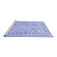 thumbnail image 2 of Ahgly Company Machine Washable Indoor Rectangle Medallion Blue Traditional Area Rugs, 7' x 9', 2 of 4