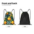 thumbnail image 2 of Yiaed Fresh Orange Print Drawstring Bags Drawstring Backpack Bulk String Back Pack Gym Sport Bag-Small, 2 of 5