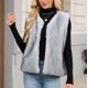 thumbnail image 4 of Chaqueta de abrigo cálida para mujer, de invierno, lisa, con cuello en V y sin mangas., 4 of 9