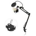 thumbnail image 5 of Adjustable Foldable Microphone Stand Heaby Duty Metal Mic Arm Bracket with Shock Proof Holder Windshield Filter for Studio Recording Live Video Broadcasting Online Singing, 5 of 7