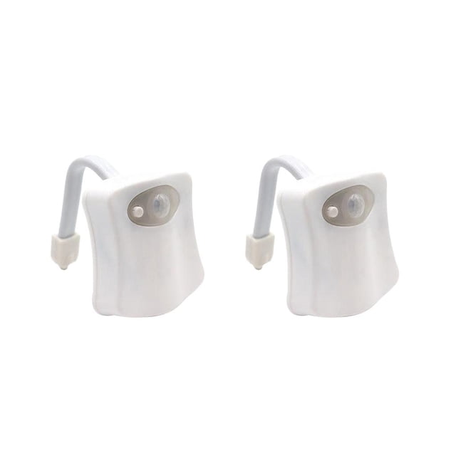 2 Piezas De Luz De Noche Para Inodoro, Lámpara De Retroiluminación LED, Sensor De Movimiento Inteligente, Cambio De Color Zulema Luz de noche de baño