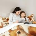 thumbnail image 4 of Manfei Happy Autumn Twin Bedding Sets 7-Piece for Kids, Kawaii Squirrel Animal Bedding Comforter Set, Fall Pumpkin Print Sheet Sets, Super Cozy Room Decor, 4 of 7