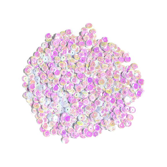 Iridescent Embellishments | 8mm White Sequins | White Iridescent Cupped Sequins - 8mm - 200 Pieces/Pkg. (nmsqu40000871)