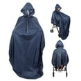 thumbnail image 4 of Windproof Wheelchair Cover,Hooded Wheelchair Rain Cover Waterproof Soft Wheelchair Rain Coat, 4 of 9