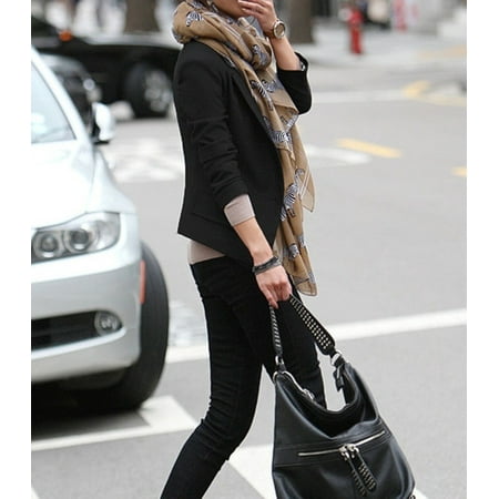 Buttoned Blazer - Women One Button Slim Casual Business Blazer Suit Jacket Coat Outwear Size S-3XL