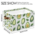 thumbnail image 4 of Yayeee 2 Pack Canvas Storage Basket with Handles for Shelves Fabric Bins Closet Organizer, Avocado, 4 of 8