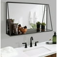 thumbnail image 5 of Kate and Laurel Lintz Metal Framed Mirror with Shelf, Bronze 18x24, 5 of 6