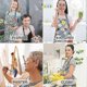 thumbnail image 5 of Pack Floral Aprons with Pocket, Blooming Womens Aprons Waterproof Adjustable, 5 of 5
