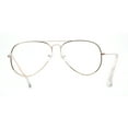thumbnail image 2 of Iconic Tear Drop Clear Lens Metal Rim Cop Glasses Gold, 2 of 4