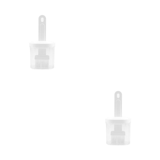 Cepillo de aceite Bearachild para barbacoa de nailon reutilizable Blanco 2Conjunto