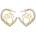 thumbnail image 5 of Disney Minnie Mouse Heart Earrings, Gold-Tone Outline with Crystal Pavé, 5 of 5
