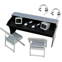Commentators Playset (Silver) - Ringside Exclusive Ringside Collectibles Wrestling Action Figure Accessories