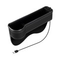 thumbnail image 1 of Car Seat Trough Filler Organizer with USB LED Lights, Cup Holder Car Storage Box with 2 Fast-Charging Port Interior Accessory, 1 of 8