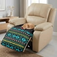thumbnail image 3 of ZIATUBLES Recliner Chair Covers, Reclining Couch Slipcovers Seat Cushion, Anti-Slip Sofa Cover for Dogs Pets, Washable Furniture Protector, 38.58 x 24.40 Inches, Aztec Hummingbird Rose Print, 3 of 8