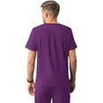 thumbnail image 2 of Adar Addition Scrubs for Men - Modern Multi Pocket V-Neck Scrub Top - A6010 - Eggplant - M, 2 of 8