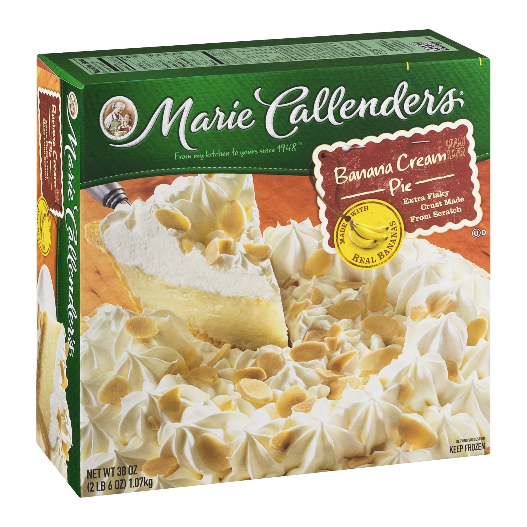 Marie Callender's Frozen Pie Dessert, Banana Cream, 38 Ounce