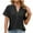Black, variant on Plebaso Womens Dressy Casual Blouses V Neck Short Sleeve Shirts Business Casual Tunics Office Work Clothes
